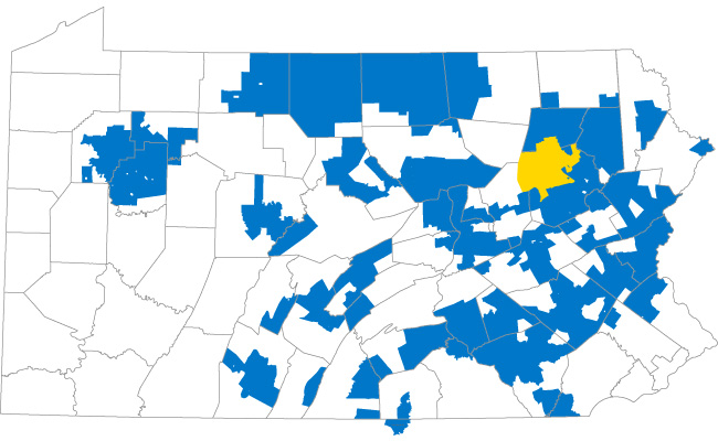 UGI provides gas services across a wide range of Pennsylvania and a small area of Maryland. UGI also provides electric services to s a small area of Pennsylvania. Call 800-276-2722 to confirm your area is covered.