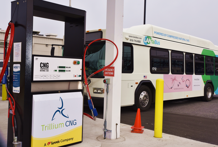 cng bus and fueling station