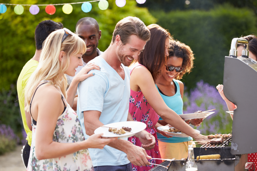 people enjoying a summer barbecue