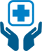 Hands holding First Aid Cross Icon