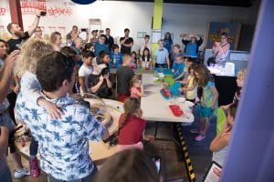 Science Magic campers show off their magic tricks for their families.