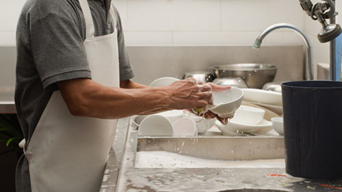 Prospective Customer: Restaurant - Washing Dishes