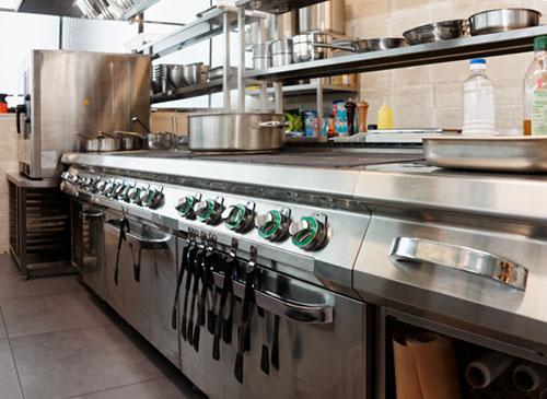 Commercial kitchen interior