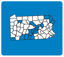 Pennsylvania counties map