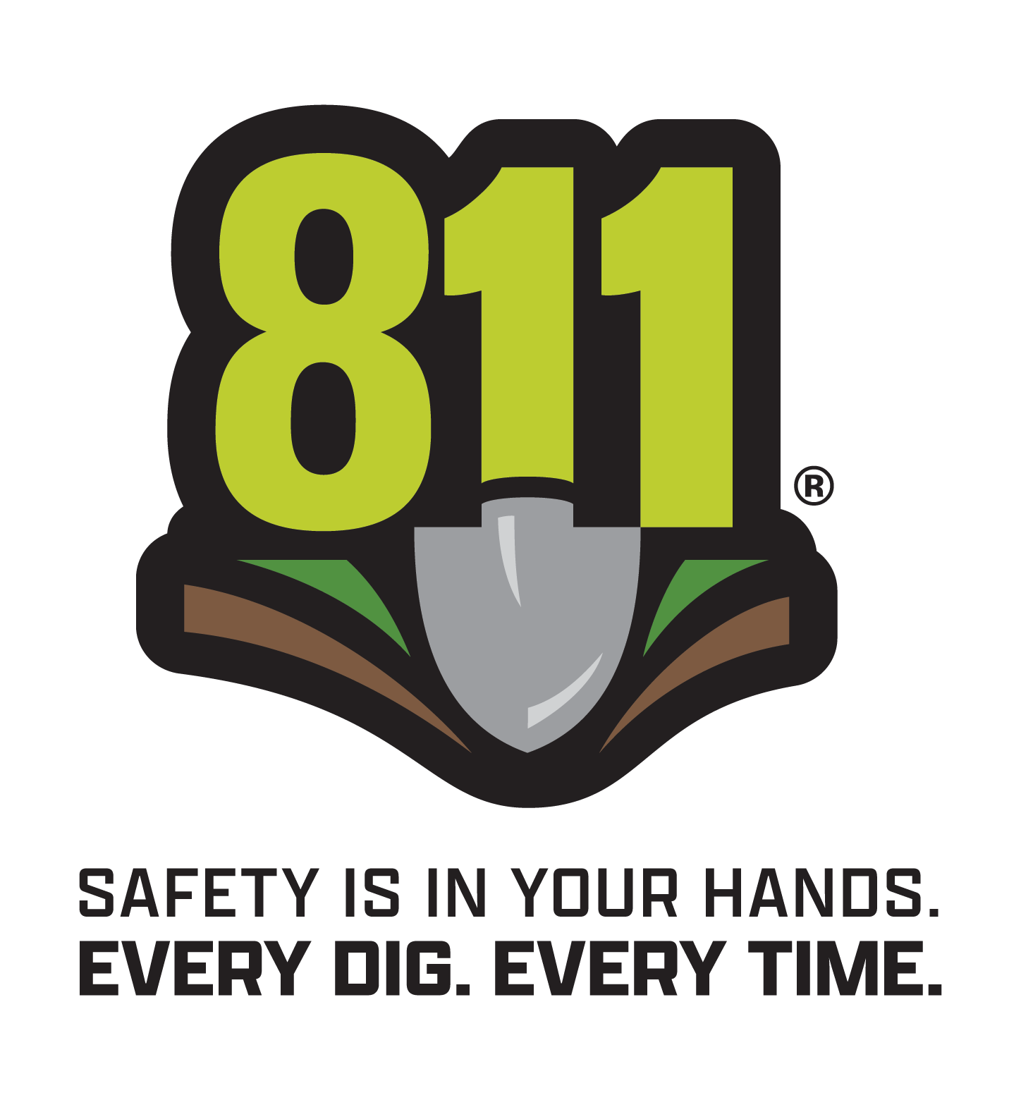 811 Safety is in your hands Every dig Every time logo