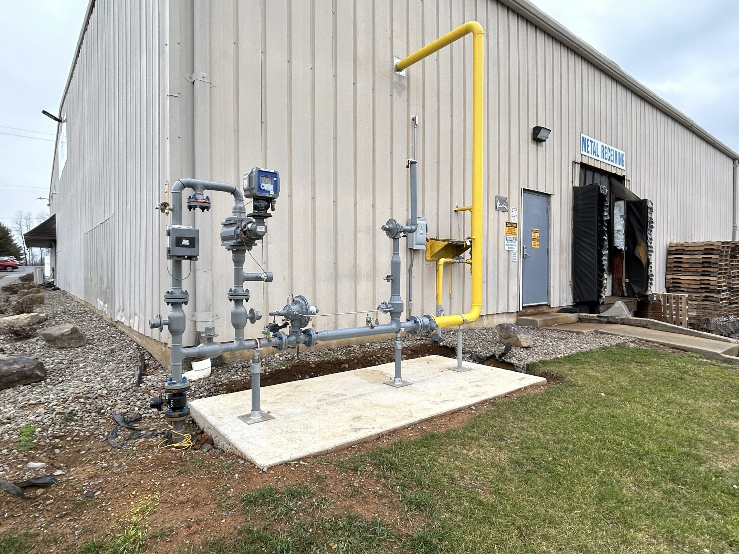 BQC's new natural gas meter set.