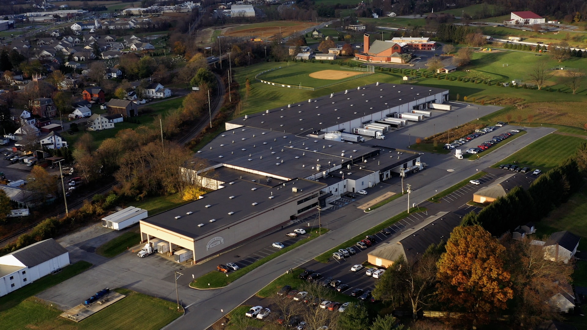 Dutch Gold Honey facility from above