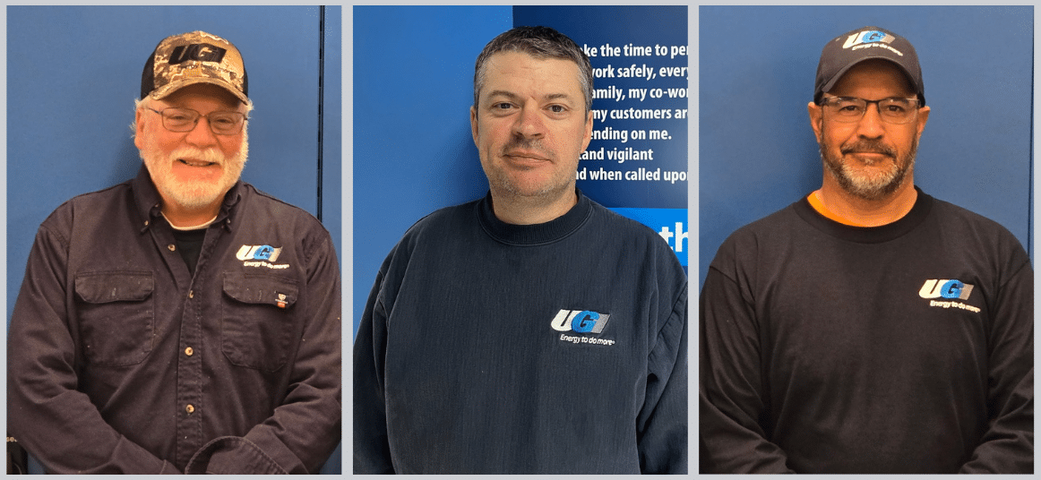 Three UGI employees who responded to the fire.