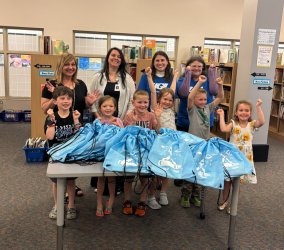 Literacy kits were delivered to Brecknock Elementary in Denver.
