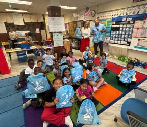 Literacy kits were delivered to Carter and MacRae Elementary in Lancaster.