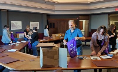 UGI employees assembling literacy kits at our Wilkes Barre office.
